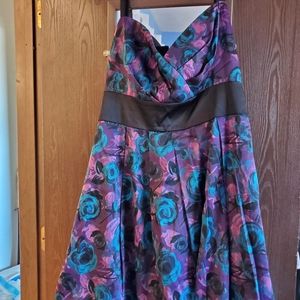 TORRID Satin Mini Prom Dress 24W Purple